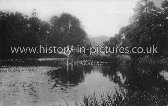 Lake and Bridge, Gosfield, Essex. c.1914